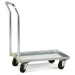 vendita online Carrello con maniglia per euro box mm.695x415x870h - zincato Carrelli e Contenitori Per Officina - Moduli Per Carrelli Fami